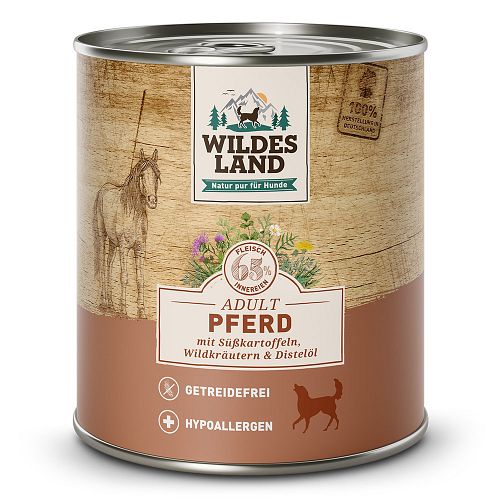Wildes Land Hundenassfutter 800g