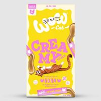 WOW Creamy Snack Huhn CAT 5 x 16g