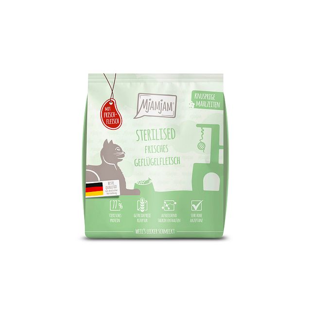 Mjamjam Frisches Geflügel Sterilised KatzentrockenfutterVorschaubild