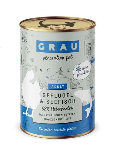 grau Katze 400 Gramm Katzennassfutter