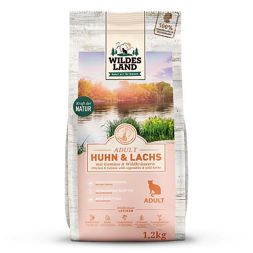 WILDES LAND Katze Huhn und Lachs