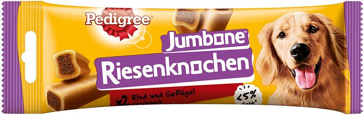 PEDIGREE JUMBONE Riesenknochen mit Rind und Geflügel Geschmack Hundekauknochen