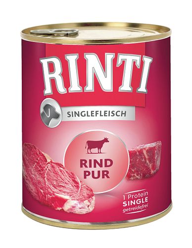 RINTI Singlefleisch 800g Dose Hundenassfutter