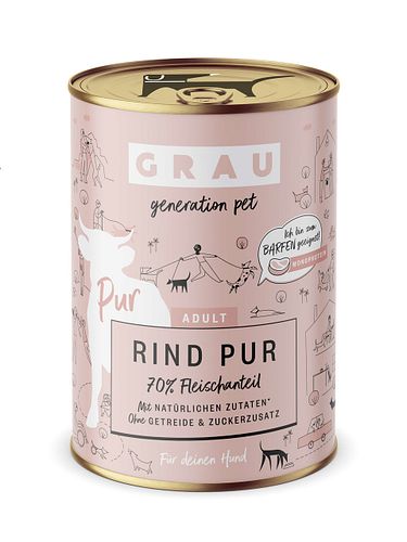 grau Hund 400 Gramm Hundenassfutter