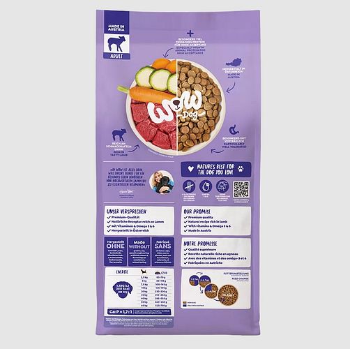 WOW Adult Lamm Lamm 6kg Hundetrockenfutter