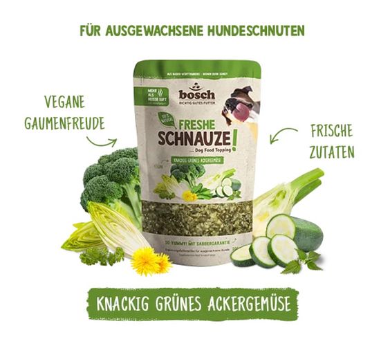BOSCH Freshe Schnauze Topping 200g grünes Ackergemüse