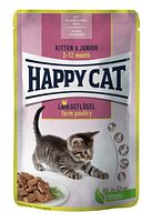 HAPPY CAT Meat in Sauce Kitten & Junior 85 Gramm Katzennassfutter