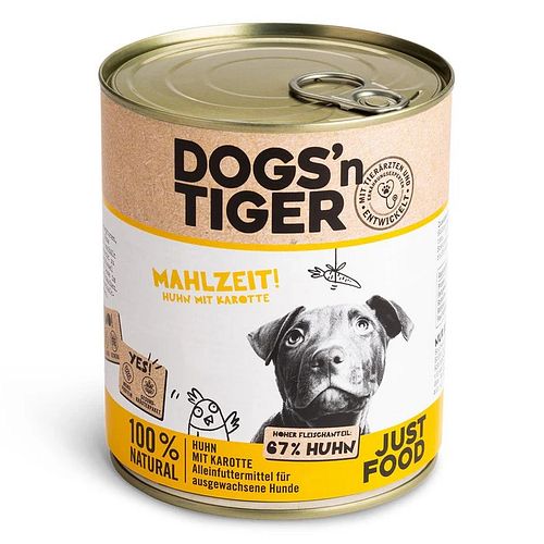 Dogs'n Tiger 800g Dose Hundenassfutter