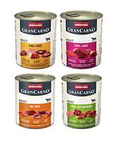 animonda Gran Carno Adult 24 x 800g Mixpaket (Pute,Herz,Ente,Rind&Entenherz) Hundenassfutter