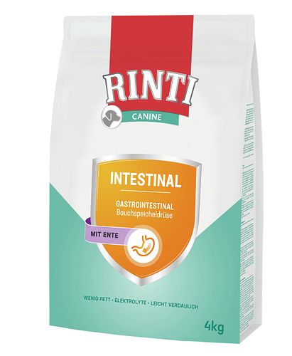RINTI Canine Intestinal Ente/ Bauchspeicheldrüse Hundetrockenfutter Diätnahrung