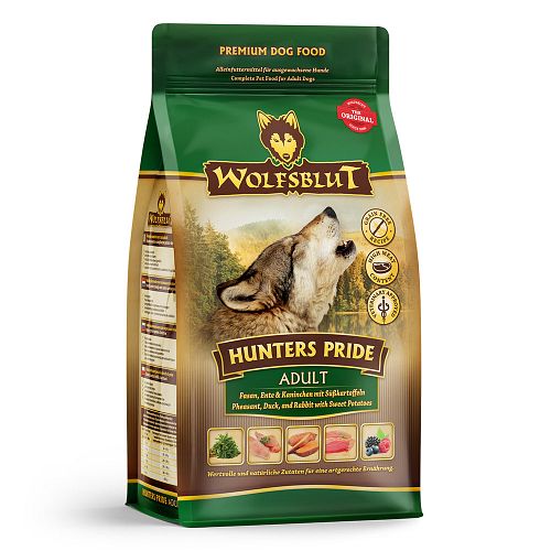 WOLFSBLUT Hunters Pride Fasan, Ente & Kaninchen mit Süßkartoffeln Hundetrockenfutter