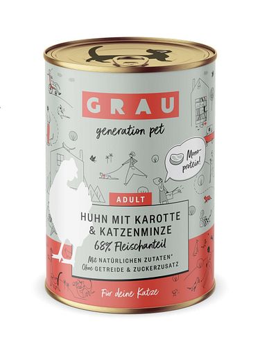 grau Katze 400 Gramm Katzennassfutter