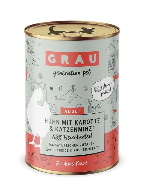 grau Katze 400 Gramm KatzennassfutterVorschaubild