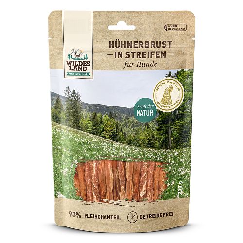 Wildes Land Hühnerbrust Hunde Snack