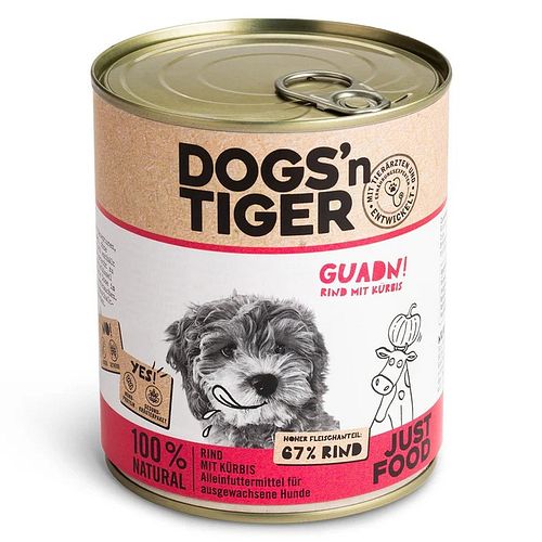 Dogs'n Tiger 800g Dose Hundenassfutter