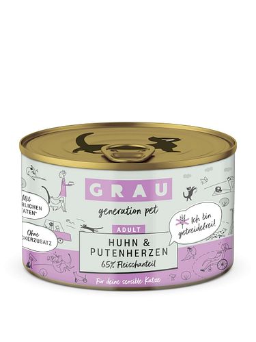 grau Katze 200 Gramm Katzennassfutter