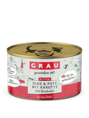 grau Katze 200 Gramm Katzennassfutter