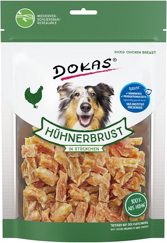 DOKAS Hühner- oder Entenbrust in Stückchen Hundesnack