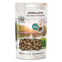 WILDES LAND Katze 50g Knabberkissen Huhn und Lachs