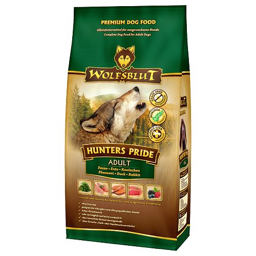 WOLFSBLUT Hunters Pride Fasan, Ente & Kaninchen mit Süßkartoffeln Hundetrockenfutter