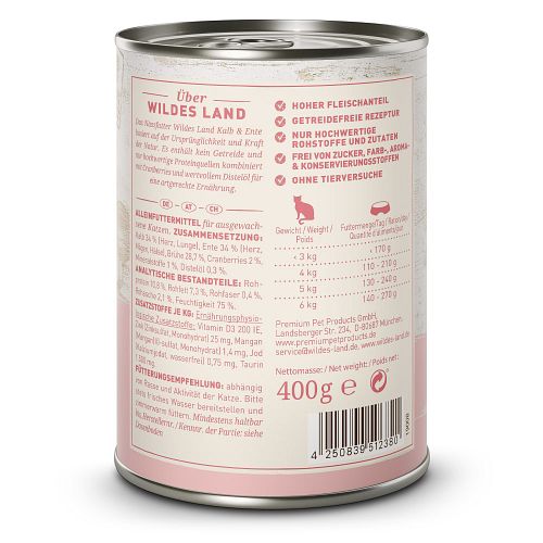WILDES LAND Katze CLASSIC 375 / 400g