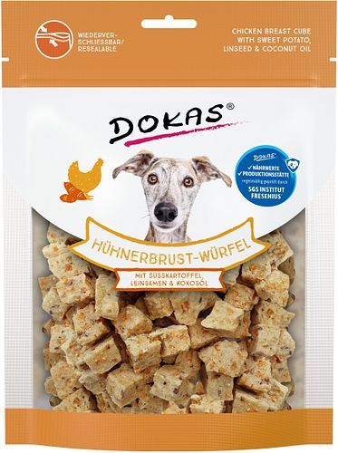 DOKAS Würfel & Kokosöl 150 Gramm Hundesnacks