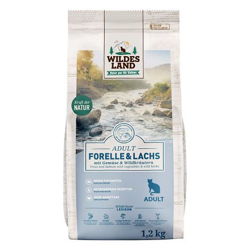 WILDES LAND Katze Forelle und Lachs