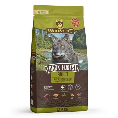 WOLFSBLUT Dark Forest Wildfleisch mit Süßkartoffeln Hundetrockenfutter