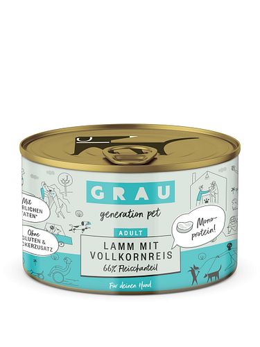 grau Hund 200 Gramm Hundenassfutter
