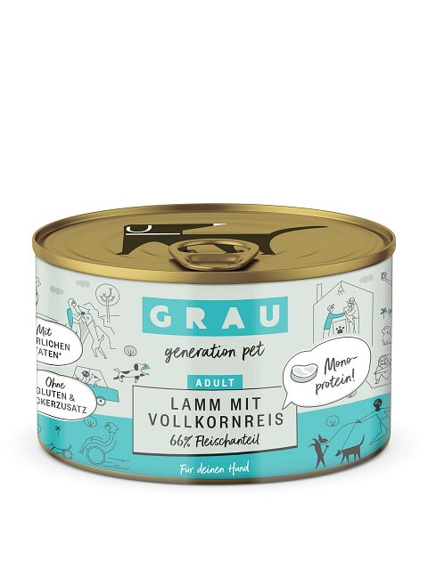 grau Hund 200 Gramm HundenassfutterVorschaubild