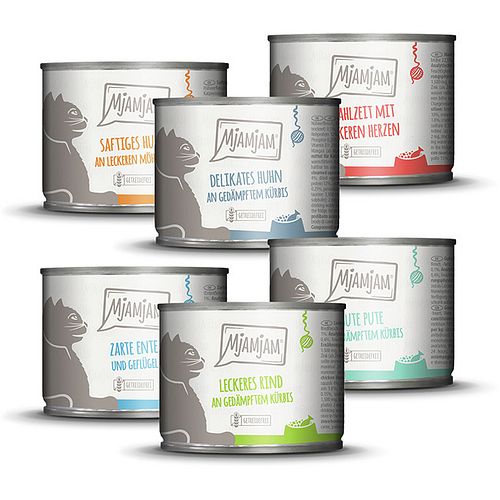 MJAMJAM Mixpaket 6 x 200g Dose Katzennassfutter