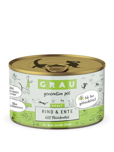 grau Katze 200 Gramm Katzennassfutter
