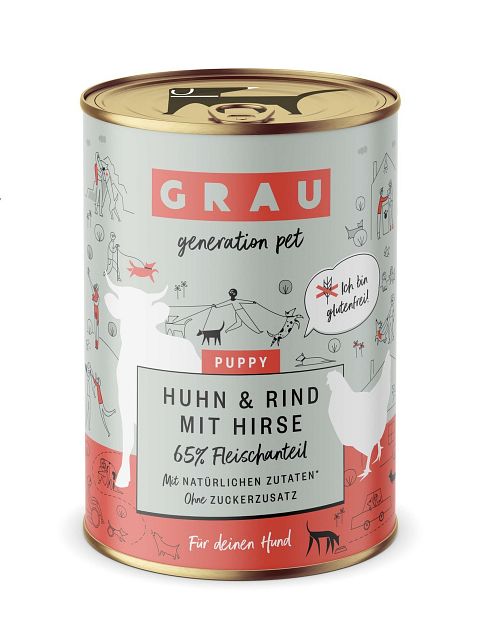 grau Hund 400 Gramm HundenassfutterVorschaubild