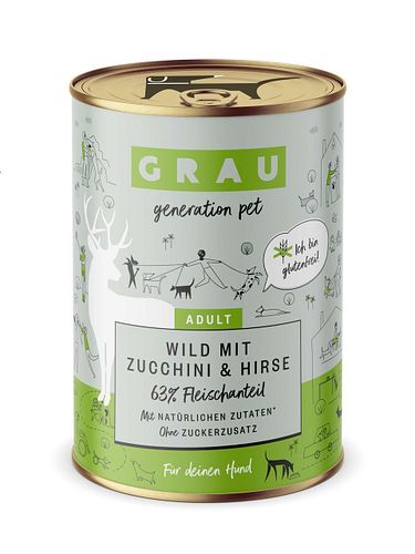 grau Hund 400 Gramm Hundenassfutter