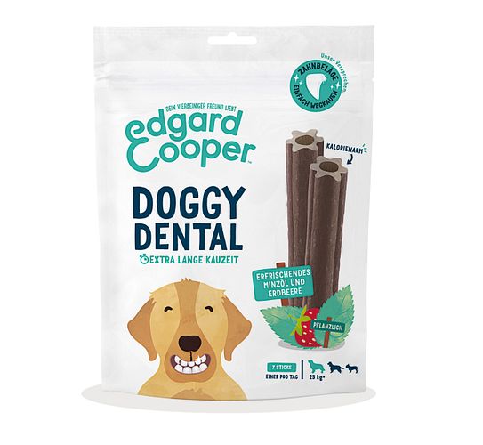 Edgard&Cooper Doggy Dental Minze und Erdbeere Hundesnack