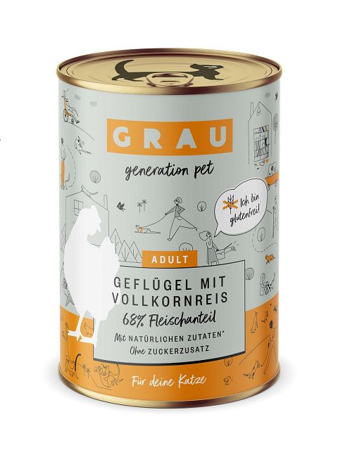 grau Katze 400 Gramm KatzennassfutterVorschaubild