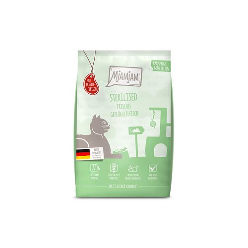 Mjamjam Frisches Geflügel Sterilised Katzentrockenfutter