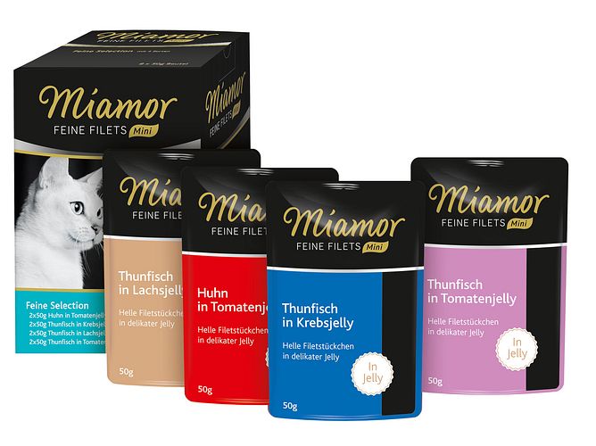 Miamor Feine Filets Mini Multibox 8 x 50g Katzennassfutter