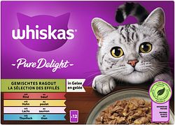 Whiskas PureDelight Gemischtes Ragout in Gelee 12 x 85 Gramm Katzennassfutter