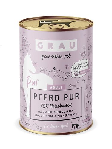 grau Hund 400 Gramm Hundenassfutter