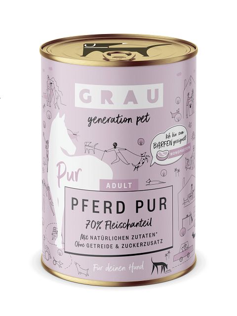 grau Hund 400 Gramm HundenassfutterVorschaubild
