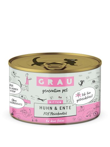 grau Katze 200 Gramm Katzennassfutter