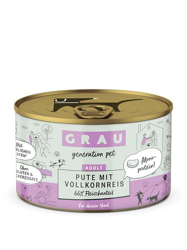 grau Hund 200 Gramm Hundenassfutter