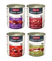 animonda Gran Carno Adult 24 x 800g Mixpaket (Rind&Lamm,Multifleisch,Rind,Pansen) Hundenassfutter