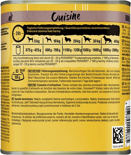 Pedigree in Sauce 800 Gramm Hundenassfutter