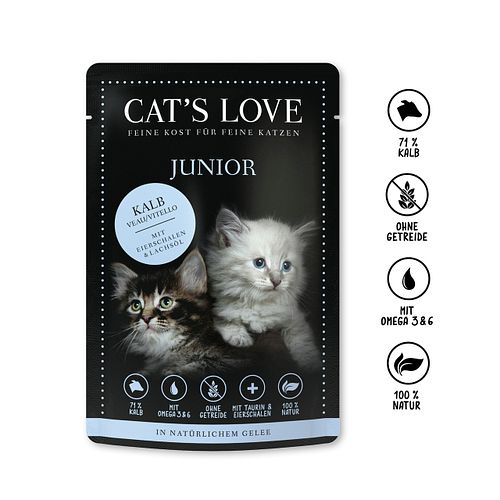 Cat's Love Junior 85g Beutel Katzennassfutter