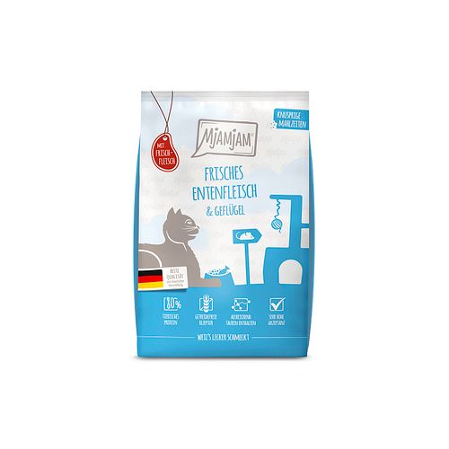 Mjamjam Frische Ente & Geflügel Katzentrockenfutter