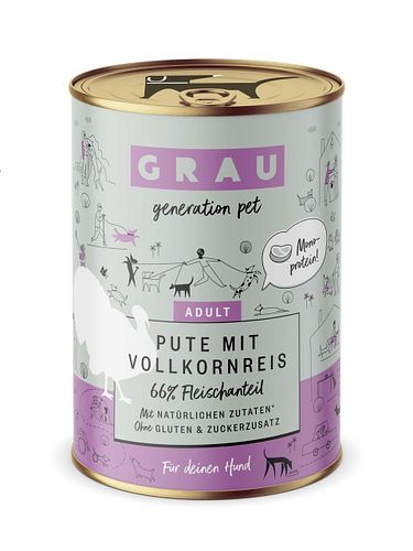 grau Hund 400 Gramm Hundenassfutter