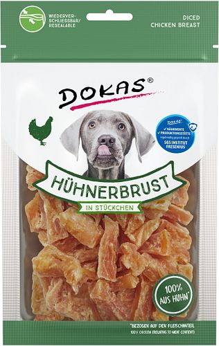 DOKAS Hühner- oder Entenbrust in Stückchen Hundesnack