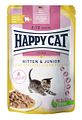 HAPPY CAT Meat in Sauce Kitten & Junior 85 Gramm KatzennassfutterVorschaubild